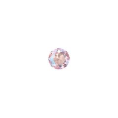 Carezza Tonda single stone "Brillante crystal" "Light Rose Shimmer" 10mm