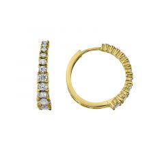 MY iMenso Creoli creol "Allianze CZ 22mm" (925/1Mgold-ptd)