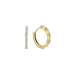 MY iMenso Creoli oorring "Baquette 16mm" (925/1Mgold-plated)