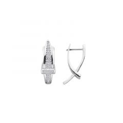 MY iMenso Creoli oorring "Cintura CZ 21mm" consealed (925/rhod-plated)