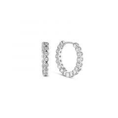 MY iMenso Creoli creol "Dotti CZ 17,5mm" (925/rhod-plated)