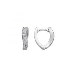 MY iMenso Creoli oorringen "Double CZ 17mm" (925/rhod-plated)