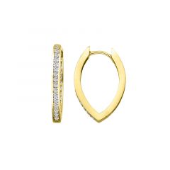 MY iMenso Creoli oorring "Dritto CZ 24mm" 9251Mgold-ptd)