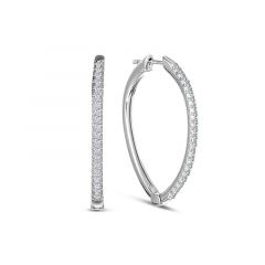 MY iMenso Creoli oorring "Elipse CZ 31mm" (925/rhod-plated)