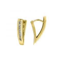 MY iMenso Creoli creol "Forme-V CZ 23mm" Conseal (925/1Mgold-ptd)