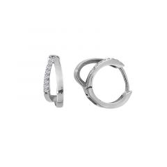 MY iMenso Creoli oorringen "Frivolo CZ 16,5mm" (925/rhod-plated)