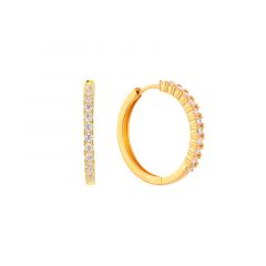 MY iMenso Creoli creol "Grandino CZ 21,5mm" (925/1Mgold-plated)