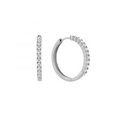 MY iMenso Creoli oorringen "Grandino CZ 21,5mm" (925/rhod-plated)