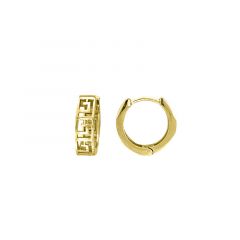MY iMenso Creoli creol "Meandro 13,5mm" (925/1Mgold-ptd)