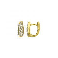MY iMenso Creoli creol "Menhir CZ 14mm" Conseal (925/1Mgold-ptd)