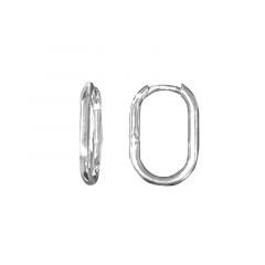 MY iMenso Creoli oorringen "Ovale CZ 21mm" (925/rhod-plated)