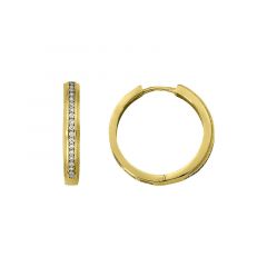 MY iMenso Creoli creol "Passi CZ 21mm" (925/1Mgold-ptd)