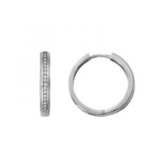 MY iMenso Creoli creol "Passi CZ 21mm" (925/rhod-plated)