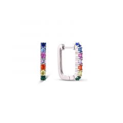 MY iMenso Creoli creol "Piazza rainbow CZ 17mm" (925/rhod-plated)
