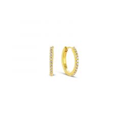 MY iMenso Creoli "Piccoletto CZ 13mm" (925/1Mgold-plated)