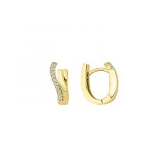 MY iMenso Creoli oorring"Riccio CZ 14mm"consealed (925/1Mgold-ptd)