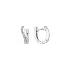MY iMenso Creoli oorring "Riccio CZ 14mm" (925/rhod-plated)