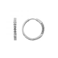 MY iMenso Creoli creol "Sbarra CZ 21mm" (925/rhod-plated)