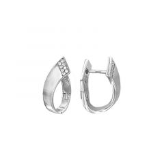 MY iMenso Creoli creol "Soffio Corta CZ 18,5mm" Conseal (925/rhod-plated)