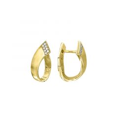 MY iMenso Creoli creol "Soffio Corta CZ 18,5mm" Conseal (925/1Mgold-ptd)