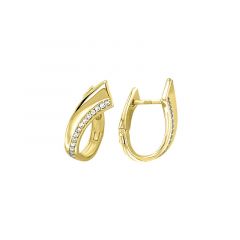 MY iMenso Creoli creol "Soffio Lunga CZ 18,5mm" Conseal (925/1Mgold-ptd)
