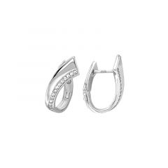 MY iMenso Creoli creol "Soffio Lunga CZ 18,5mm" Conseal (925/rhod-plated)