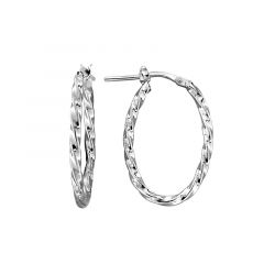 MY iMenso Creoli creol "Torvale 2x25mm" (925/rhod-plated)