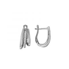 MY iMenso Creoli creol "Tre Raggi CZ 18,5mm" (925/rhod-plated)