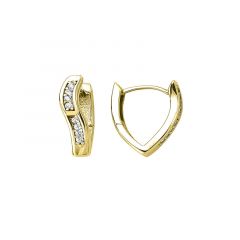 MY iMenso Creoli creol "V-onda CZ 19mm" Conseal (925/1Mgold-ptd)