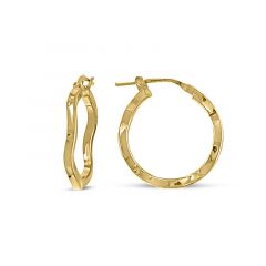 MY iMenso Creoli oorring "Corvo Liscio 22mm" (925/1Mgold-plated)