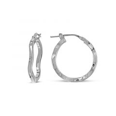 MY iMenso Creoli oorring "Corvo Liscio 22mm" (925/rhod-plated)