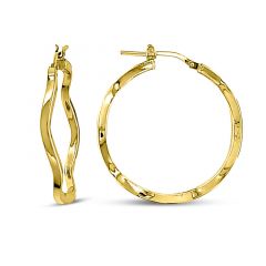 MY iMenso Creoli oorring "Corvo Liscio 29mm" (925/1Mgold-plated)