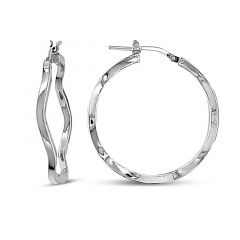 MY iMenso Creoli oorring "Corvo Liscio 29mm" (925/rhod-plated)