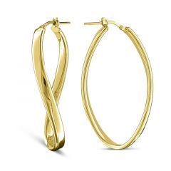 MY iMenso Creoli earring "Onda 40mm" (925/1Mgold-plated)