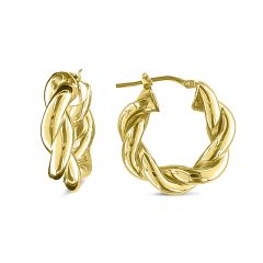 MY iMenso Creoli earring "Ondulato 23mm" (925/1Mgold-plated)