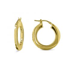 MY iMenso Creoli earring "Tondo Piatto 21mm" (925/1Mgold-plated)
