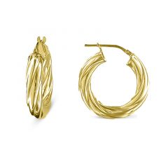 MY iMenso Creoli earring "Torcian 5x23mm" (925/1Mgold-plated)