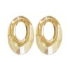 MY iMenso Creoli Helios 30mm ear-pendants "Brillante crystal" "Golden Shadow"  (crystal)