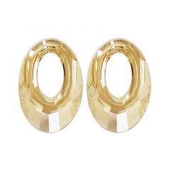 MY iMenso Creoli Helios 30mm ear-pendants "Brillante crystal" "Golden Shadow"  (crystal)