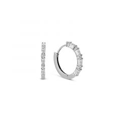 MY iMenso Creoli oorring "Baquette 16mm" (925/rhod-plated)