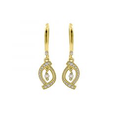 MY iMenso Eterno "2,5mm FWP Ballare" 30mm earring (925/0,5Mgold-plated)