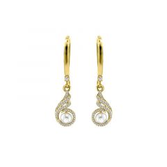 MY iMenso Eterno "4mm FWP Girarsi" 30mm earring (925/0,5Mgold-plated)