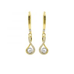 MY iMenso Eterno "4mm FWP Ritmo" 30mm earring (925/0,5Mgold-plated)