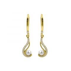 MY iMenso Eterno "4mm FWP Ruotare" 30mm earring (925/0,5Mgold-plated)