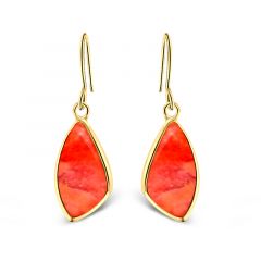 MY iMenso Eterno "Michelina coral" earrings (925/0,5Mgold-plated)