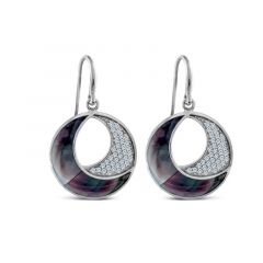 MY iMenso Eterno "Rovando dark MOP " earring (925/rhod-plated)