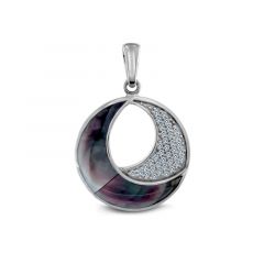 MY iMenso Eterno "Rovando dark MOP " pendant (925/rhod-plated)
