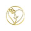 MY iMenso Grande (33mm) insignia fantasy flat "Heart & Rose" (925/gold-plated)
