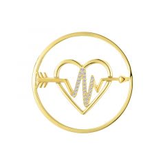 MY iMenso Grande (33mm) insignia fantasy flat "heart&arrow" (925/gold-plated)