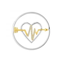MY iMenso Grande (33mm) insignia fantasy flat "heart&arrow" (925/rhod-gold)
